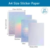 Laser inkjet printing paper is tear-resistant, waterproof and oil-proof. A4 laser sticker self-adhesive label, 50 sheets of laser printing paper Item Picture